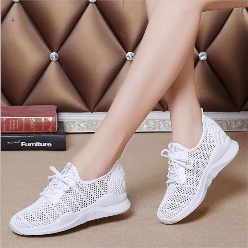 

Net Shoes 2019 Spring and Summer White Shoes Mesh Shoes Light Breathable Sports Shoes Outdoor Gym Running Shoes Women Sneakers
