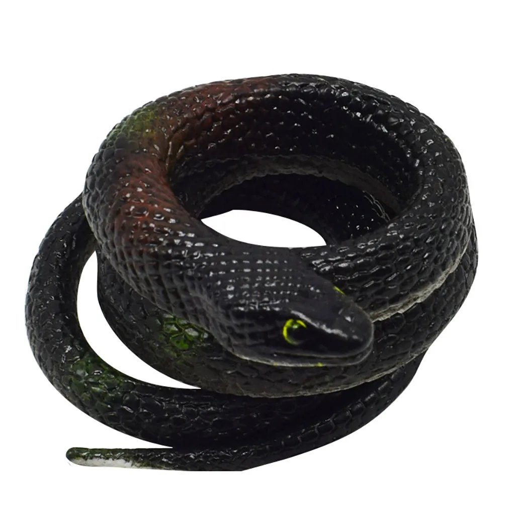 Реквизит для Хэллоуина игрушка "Змея" резиновая черная Реалистичная подделка змеи вечерние игрушки-наполнители для веселья L627
