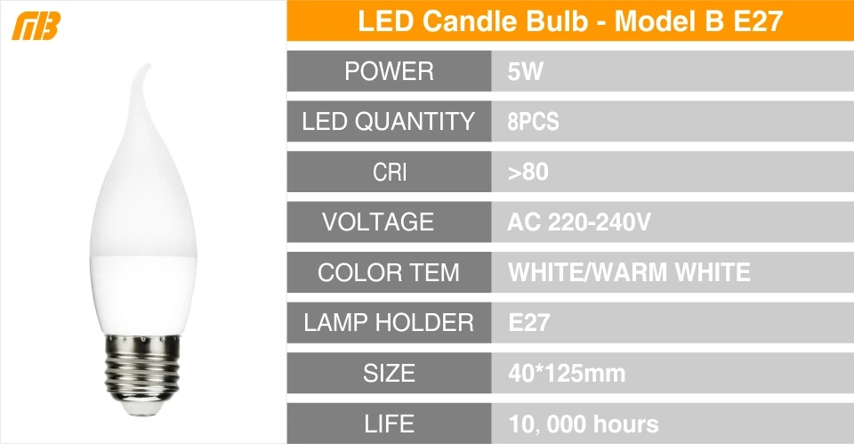 10 шт. светодиодный лампы E27 3 Вт, 5 Вт, 7 Вт, 9 Вт, 12 Вт, 15 Вт, 18 Вт AC 220V 230V умная ИС(интеграционная схема) SMD2835 СВЕТОДИОДНЫЙ свеча светильник Лампада ампулы Bombilla лампы светильник