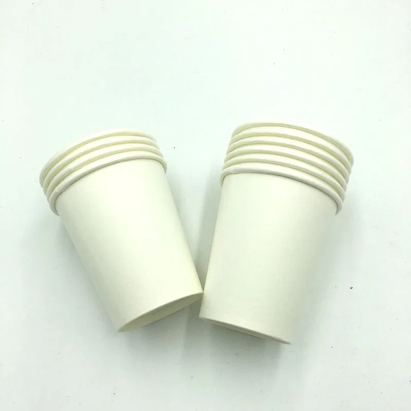 

10PCS/LOT WHITE SOLID COLOR PAPER CUPS KIDS PARTY FAVORS PURE COLOR WHITE PAPER GLASSES 16 COLORS DRINKING CUP GLASSES