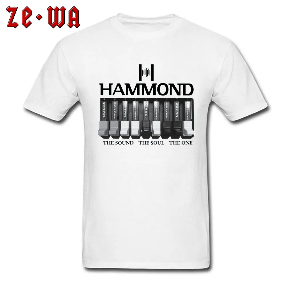 Funny Tshirts Hip Hop Short Sleeve Design Cotton Fabric Crewneck Man Tops T Shirt Casual Top T-shirts Thanksgiving Day Hammond Organ logo and graphics 19032 white