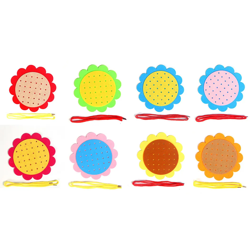  8 Sets Educational Toy Creative Sunflower Lacing Toy Early Teaching Toy for Kids - 33030996340