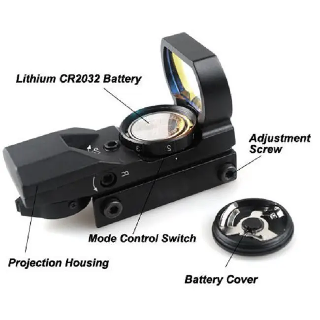 

20mm mount Electro Red and Green Dot 4 Reticle Reflex Sight red dot