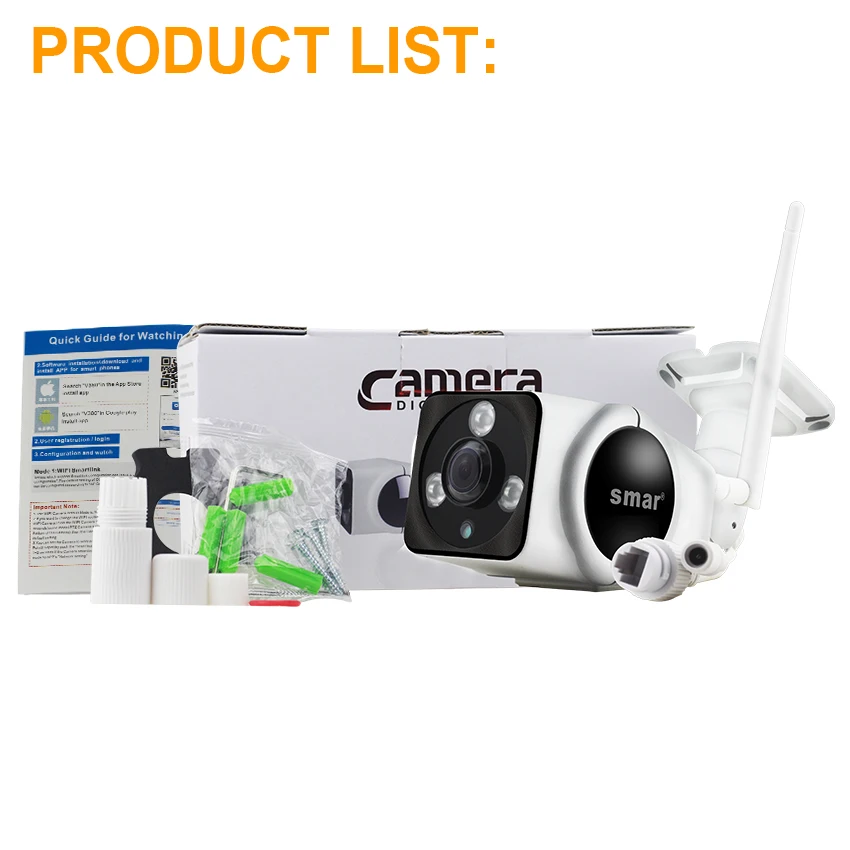 Smar Home Surveillance Outdoor Wi-Fi Camera 1.3M IP Camera 360 Panoramic Wireless SD Card Storage Security Cam Night Vision