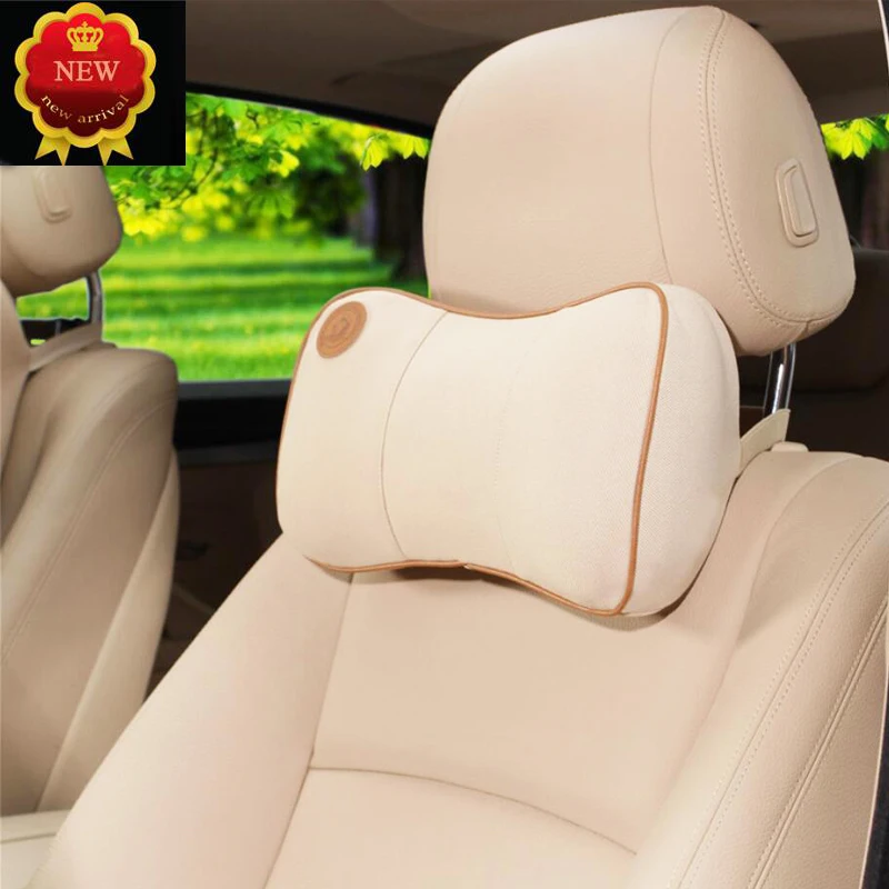 

1pc Auto Car Neck Rest Headrest Cushion Pillow Car Memory Cotton Fabric Cover Soft Head Rest Travel Support Car Auto Accessories