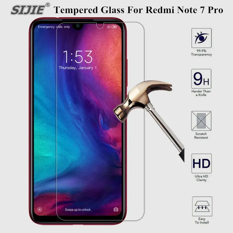 Закаленное стекло для нового мобильного телефона Xiaomi Redmi Note 7 Pro Snapdragon 675 note7pro закаленное 9H на пленке|Защитные
