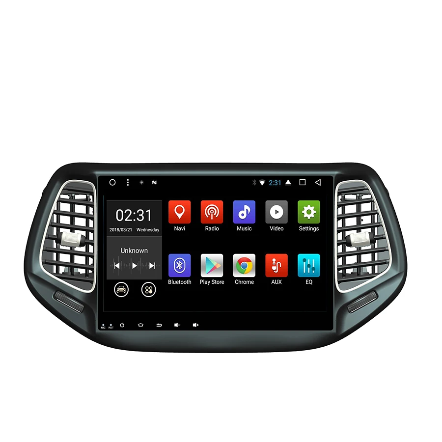 Discount Asvegen Android 7.1 Quad Core Car Radio GPS Navigation Stereo Headunit WIFI 4G Media DVD Player For Jeep Compass  2016 1