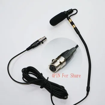 프로 색소폰 무대 공연 악기 클립 커패시터 마이크 헤드셋, SHURE 4 핀 TA4F, 무료 배송