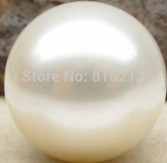 

wb 00260 PERFECT ROUND SOUTH SEA GENUINE 15MM WHITE CREAM LOOSE PEARL UNDRILLED
