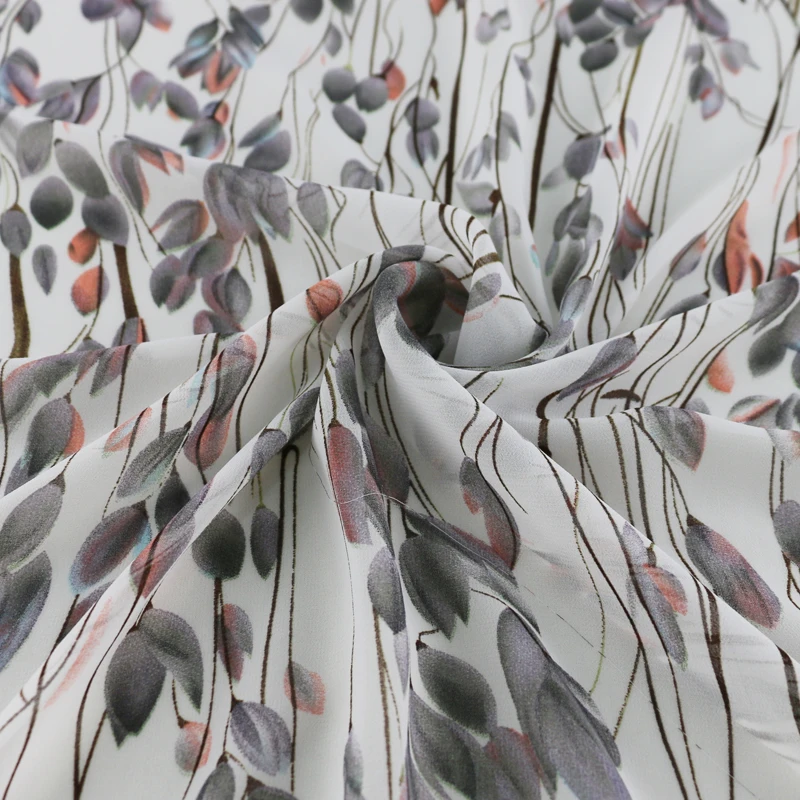 Quality High Twist Italy Chiffon Floral Fabric