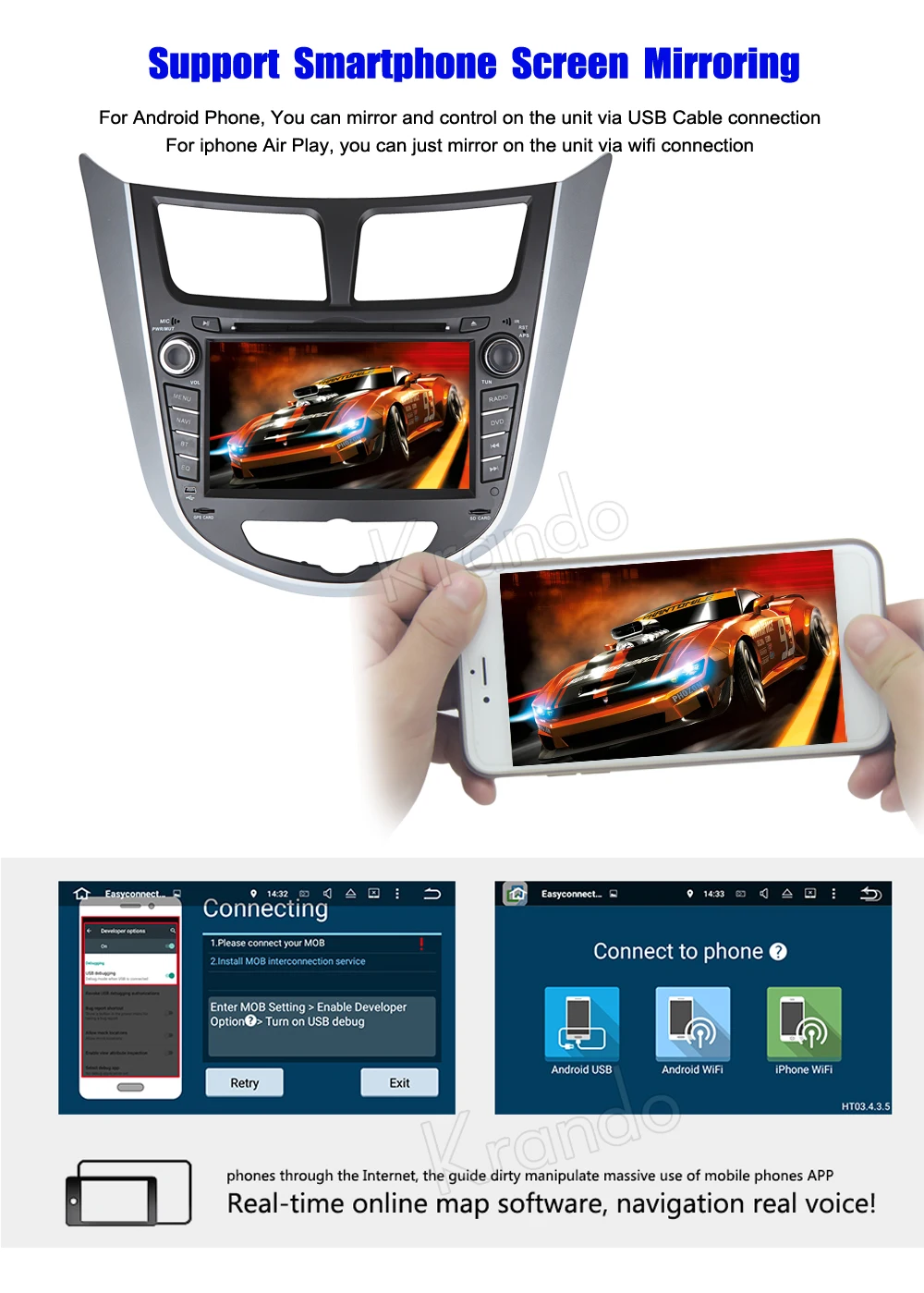 Excellent Krando 7" Android 8.0 car radio gps dvd player for Hyundai Accent Solaris 2011+ audio navigation multimedia system WIFI 3G DAB+ 9