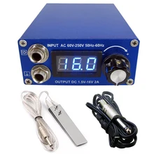 Комплект питания для татуажа, ЖК-дисплей, Двойной внешний цифровой источник питания для татуажа, ножной переключатель, зажим, шнур, комплект для татуажа