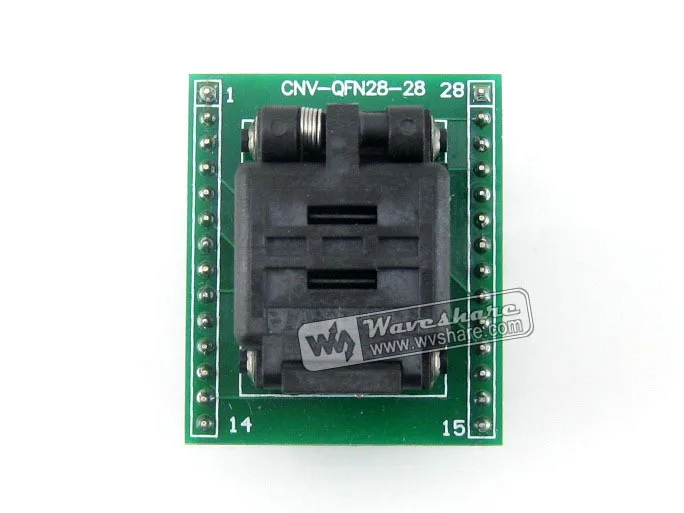 

2018 Hot Sale Real Qfn28 To Dip28 (a) Mlf28 Mlp28 Plastronics 28qn50k15050 Test Socket Programming Adapter 0.5mm Pitch