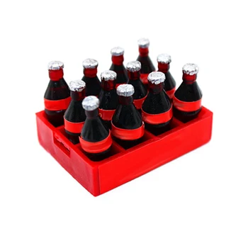 

New Miniature Drinks Tray A Dozen Drink Bottles Dollhouse Accessories Kids Toy Gifts