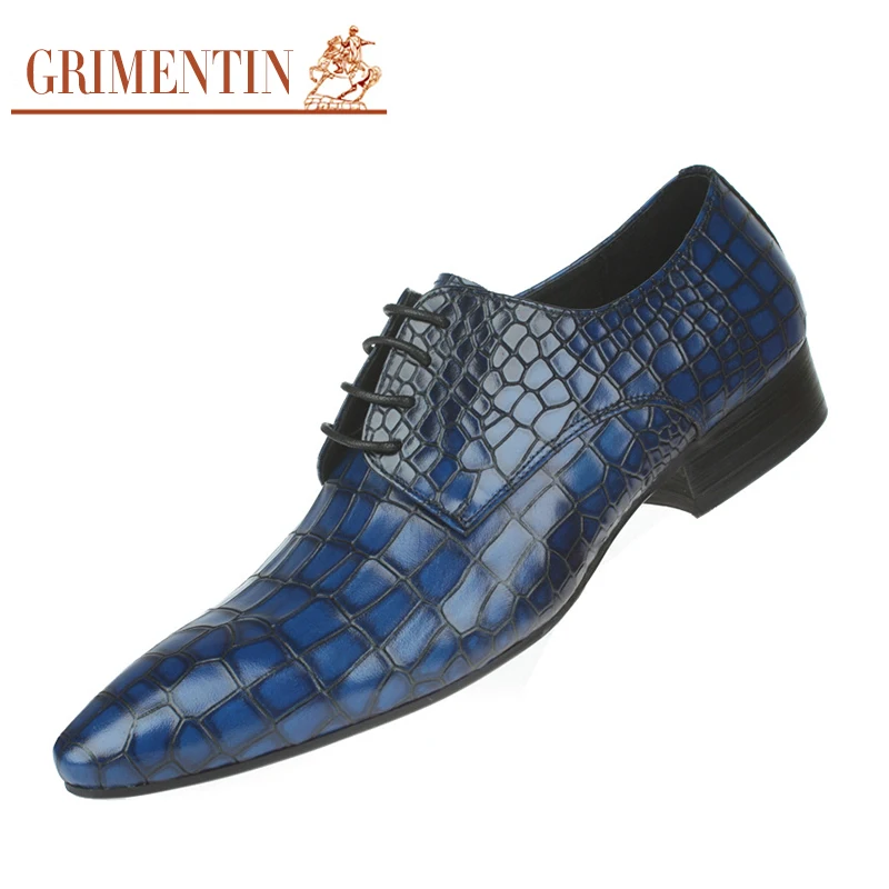 GRIMENTIN/Модные Мужские модельные туфли из натуральной кожи распродажа Мужская