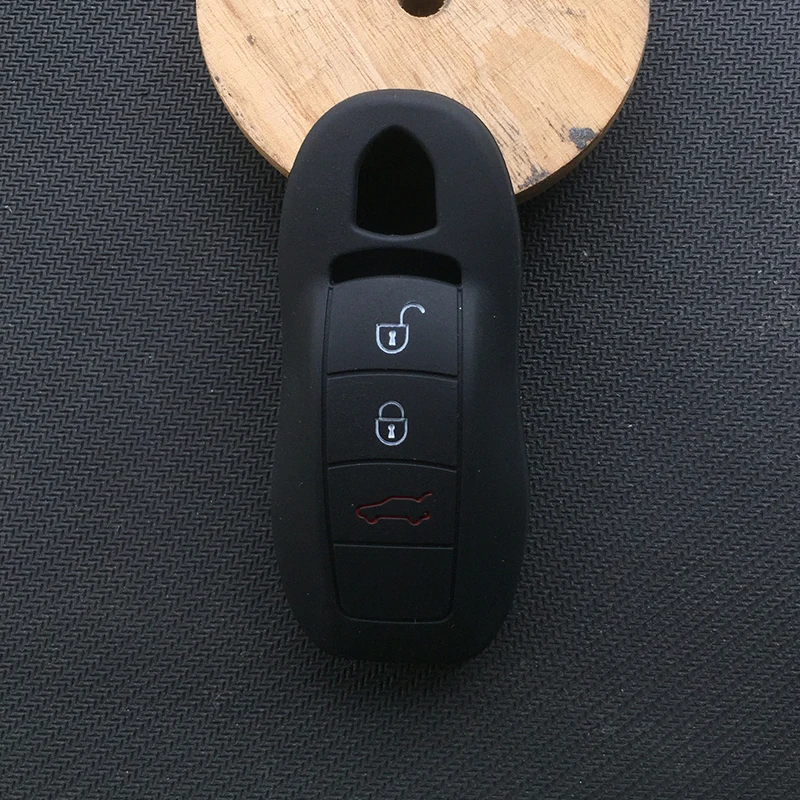 ZAD силиконовый чехол для ключей от машины чехол оболочка набор держатель протектор для Porsche Cayenne Boxster 986 987 Panamera Macan cayman 911 брелок