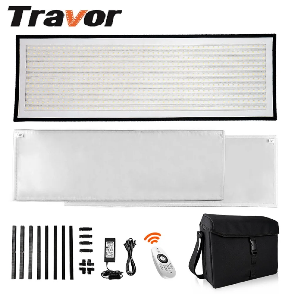 Travor FL-3090 светодиодный видео светильник Гибкая световая панель с регулируемой яркостью Дневной светильник 576 шт. студийный фон для фотосъемки с светильник с 2,4G дистанционное управление Управление