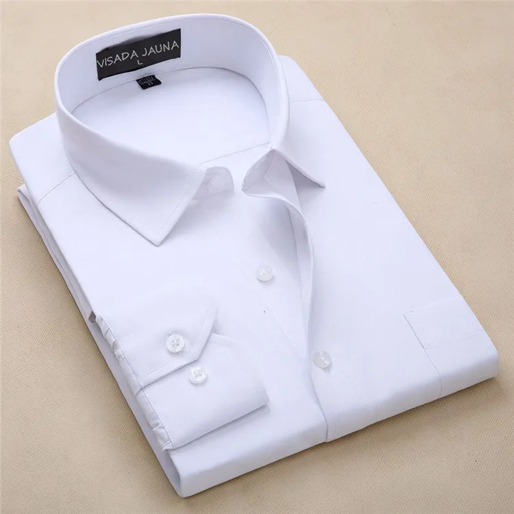 VISADA JAUNA деловые мужские рубашки с длинным рукавом Camisa Social Masculina хлопковая брендовая одежда размера плюс 8XL N759