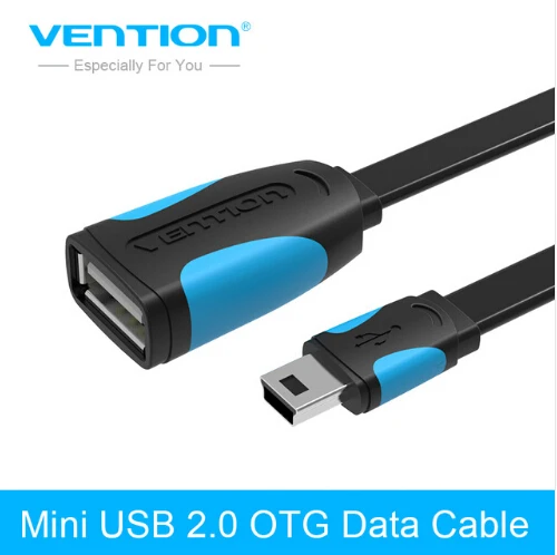 Vention Mini USB 2,0 OTG кабель Mini USB Otg кабель для передачи данных адаптер 10 см/25 см штекер для женщин для планшетных ПК/MP3/мобильного телефона/gps