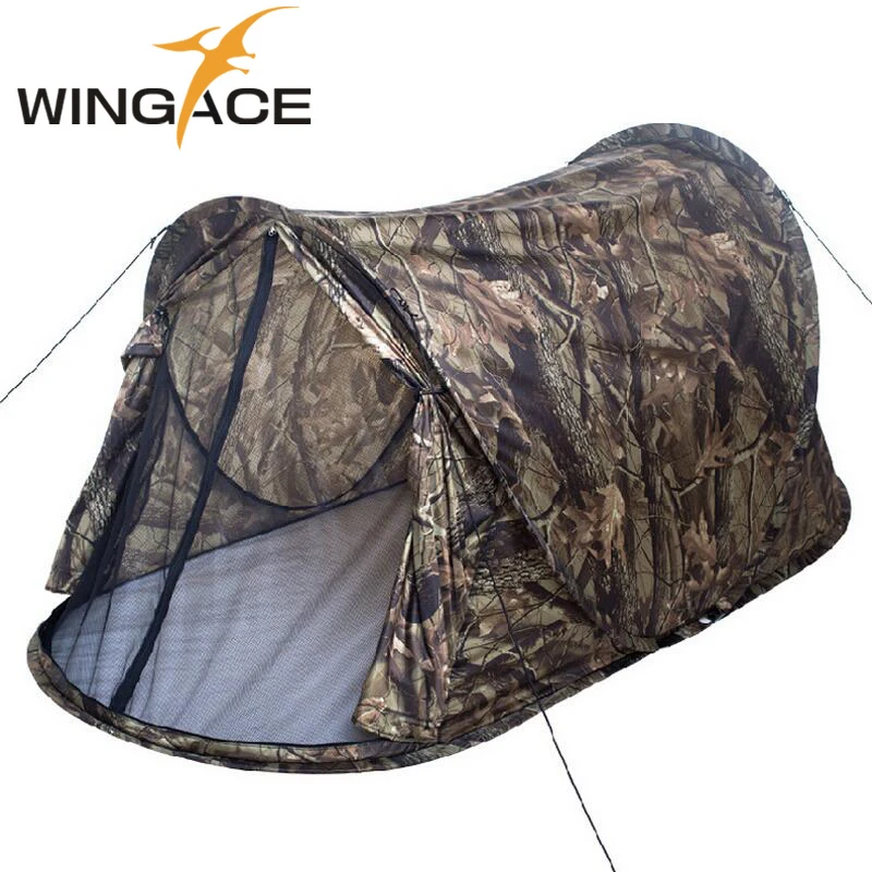 Outdoor Camping Pop Up Tent Ultralight Portable Camouflage Automatictent 1  Person Hunting Fishing Beach Hiking Tents 2kg - Tents - AliExpress