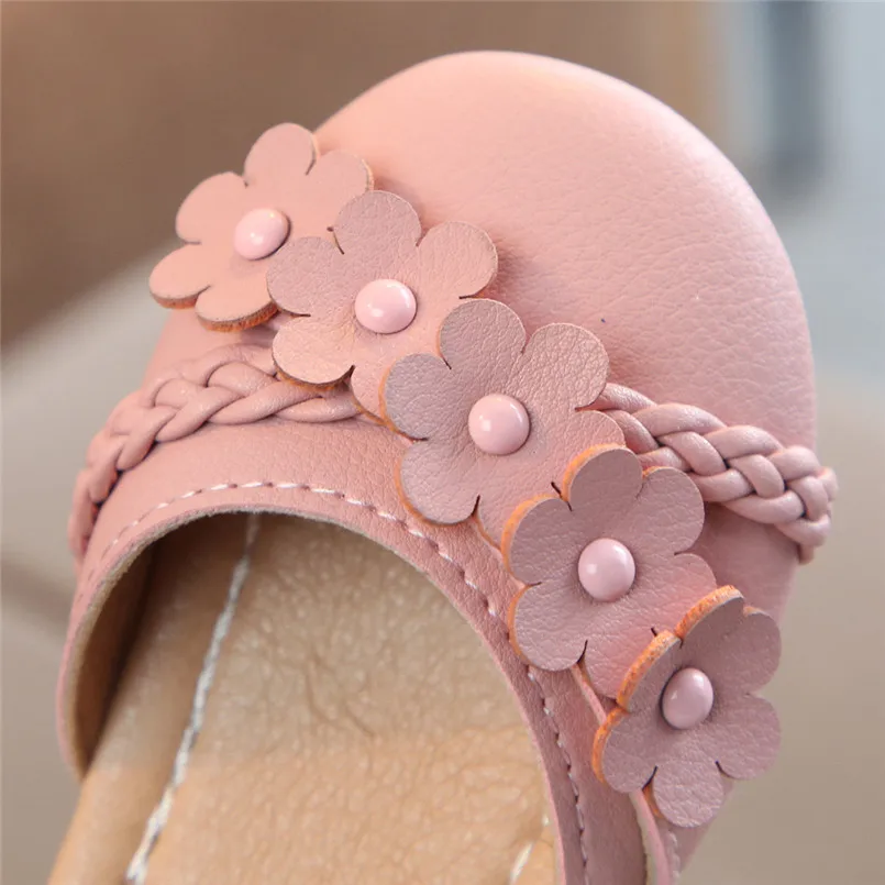 Kids shoes Toddler Infant Kids Baby Girls Flower Woven Floral Princess Shoes Sandals tenis infantil  #4j06 (24)