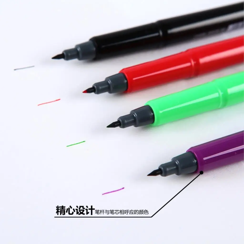 Корейский канцелярские 12 цветов портативный акварельный маркер Эскиз Рисование маркер 0,38 мм граффити манга DIY Подпись волокно ручка
