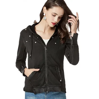

2019 Spring Coat Fashion Women The New Black Panther Hoodie Is A Loose Korean Version Of The Joker Coat sudadera mujer hoodies
