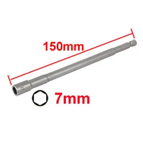 

Uxcell Hot Sale 1 Pcs 7mm Hex Socket Nut Driver Set Adapter 150mm Long