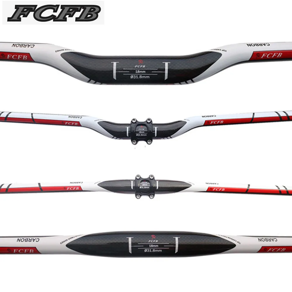 melhor Spcial venda FCFB FW super montanha guiador plana bar bar ascensão agradável bar tamanho 31.8 MM peças de bicicleta de montanha de carbono guiador