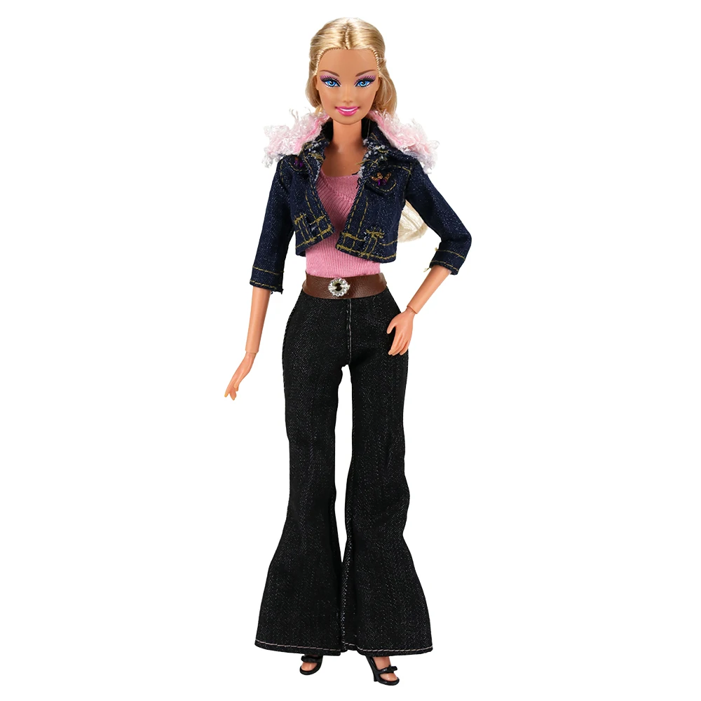 Fashion Doll Dress Daily Casual Wear Skirt Pants Vest Jeans Coat Dollhouse Accessories Outfit Clothes for Barbie Doll Clothes