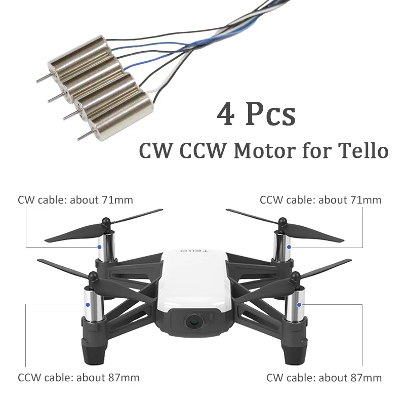 DJI tello Drone электрическая машина двигатель по часовой стрелке и двигатель против часовой стрелки CW CCW Для DJI TELLO аксессуары