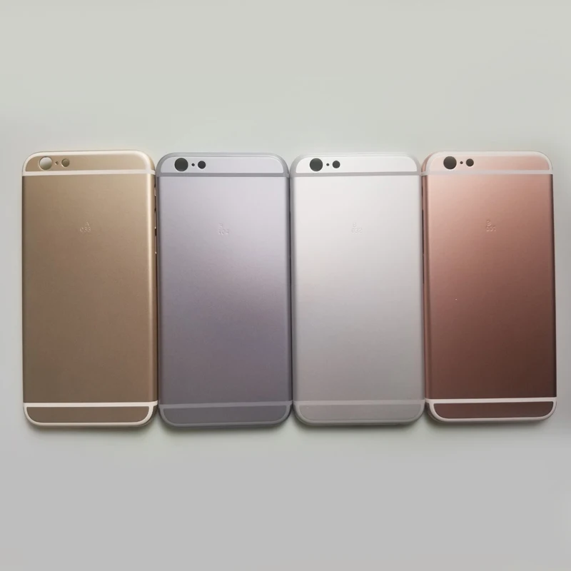 AAA+ Корпус для iPhone 6G 6 S задняя крышка батарейного отсека задняя дверь Чехол средняя панель Черный Запасные части