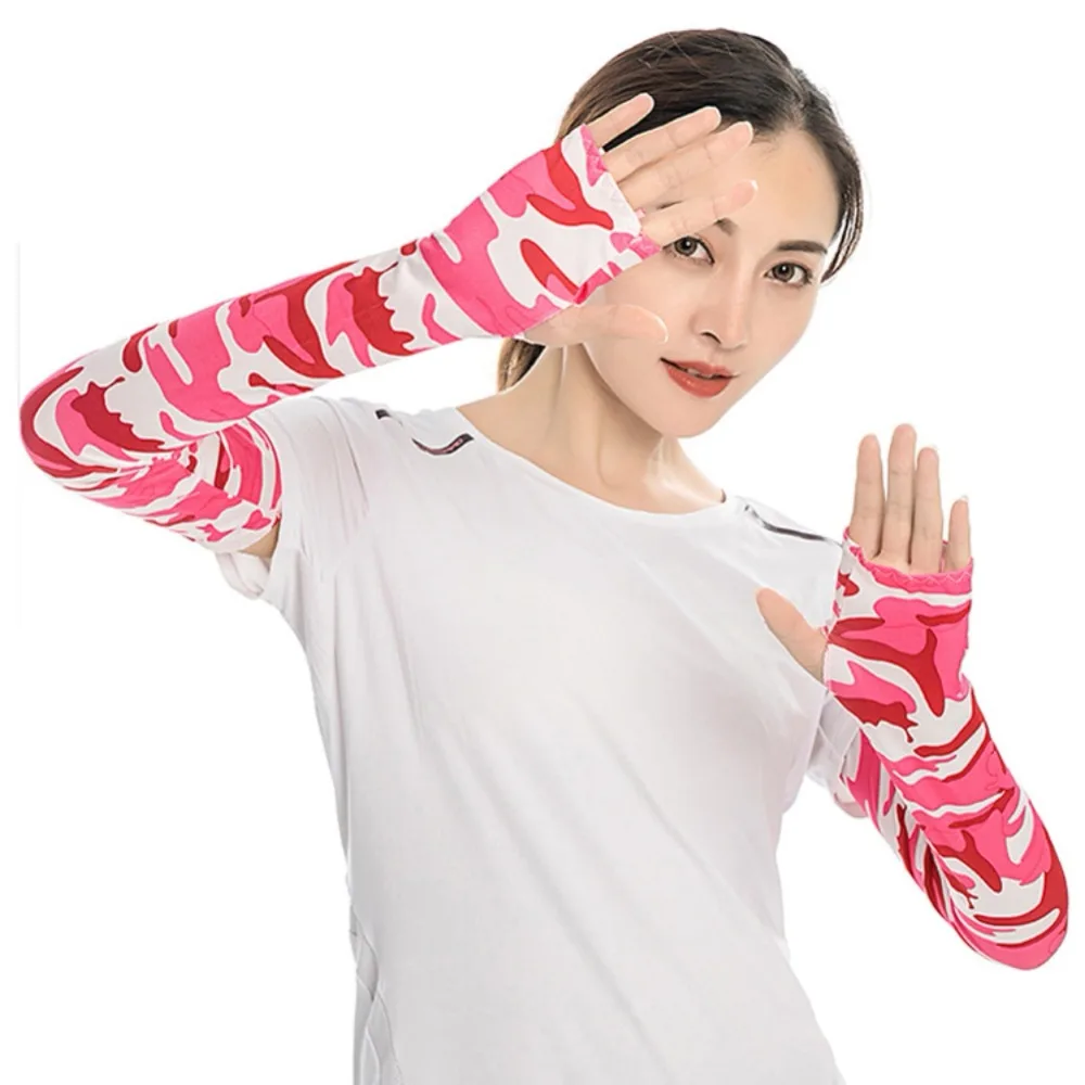 Men Women Arm Sleeve Sport Running Cycling Golf Fishing Fingerless Arm Warmers Basketball Cuff Sleeves