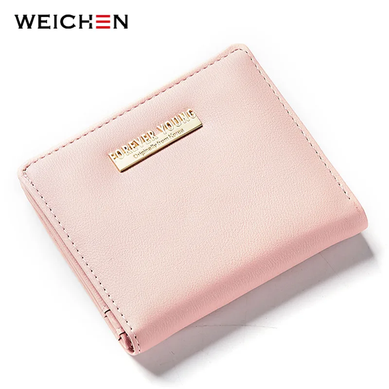 

WEICHEN Women Small Wallet Zipper Coin Pocket In Back Card Holder Ladies Slim Purses Female Wallets Carteira Brand Designer