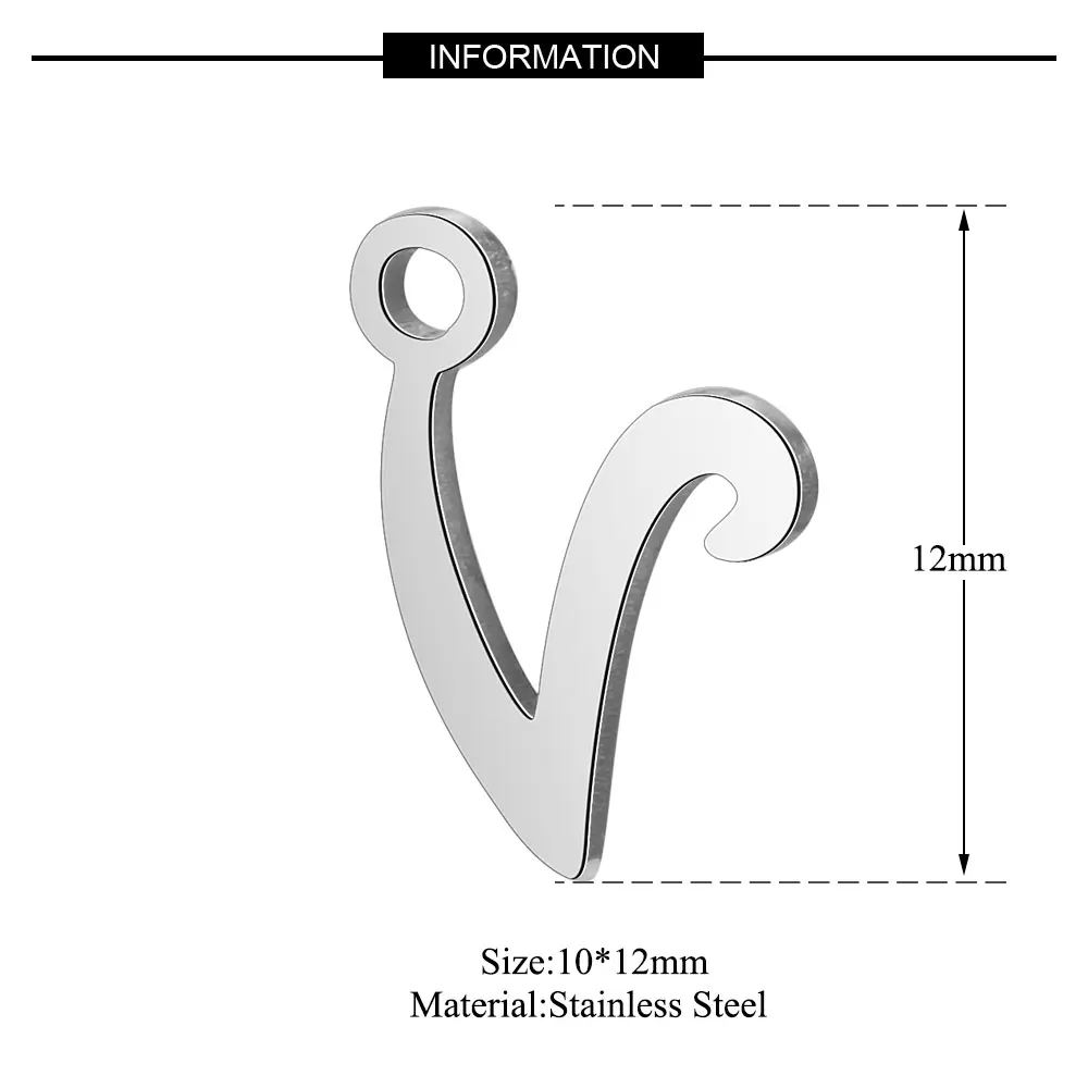 10 шт./лот нержавеющая сталь Алфавит амулеты Vnistar лазерная резка Начальная DIY Изготовление, поиск ювелирных изделий амулеты