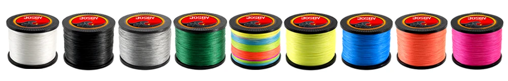 JOSBY PE плетеная леска 1000 м 4 нити шнур Карп рыболовные линии для соленой воды Multifilament 10 20 30 40 60 80 фунтов Новый