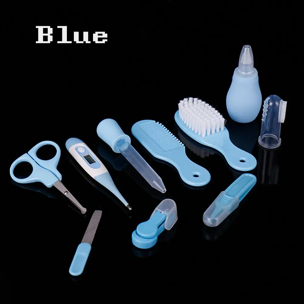 Blue 10Pcs 10 шт. безопасный гвоздь для новорожденных гвоздь для волос для ног измерительный органайзер для приборов дизайна ногтей детский набор для ухода за здоровьем Детский комплект для ухода за волосами Детские продукты - Цвет: Blue 10Pcs