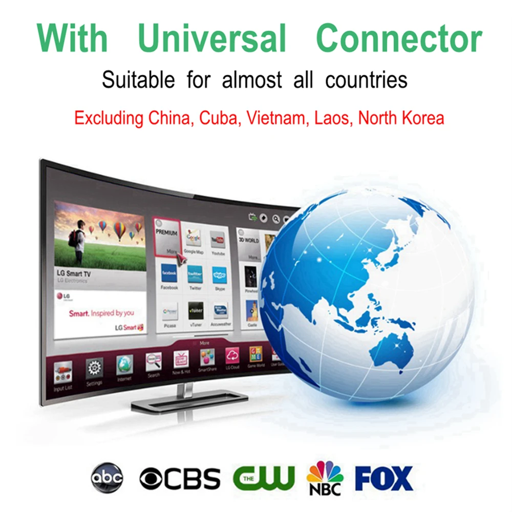 150 Miles 4K HD ТВ антенны TDT VHF/UHF DVB T/T2 ATSC ISDB tv Radius Fox телевизионная антенна Антенна для