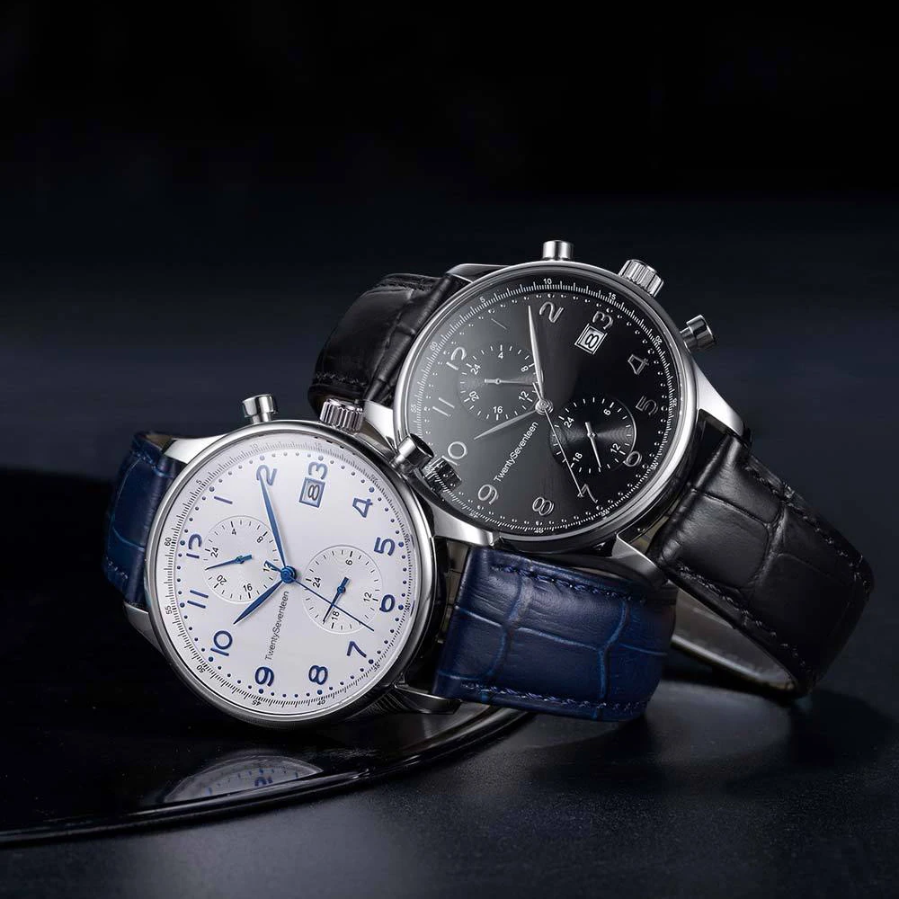  new Xiaomi Youpin TwentySeventeen Light Business Quartz Watch Dual time zone dial plate High Qualit