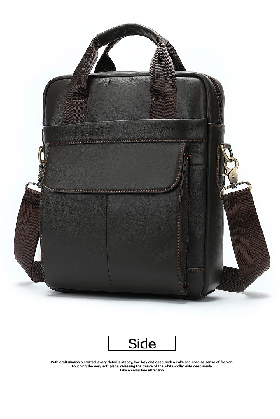 12 men's bag messenger bag men leather crossbody bags for men handbag business men's shoulder bag for 13.3'' laptoppurse