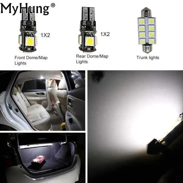 For Ford Explorer Convenience Bulbs Car Led Interior Light C10w W5w For Ford Explorer Convenience Bulbs Car Led Interior Light C10w W5w Replacement Dome Lamp Bright White 5pcs Per Set