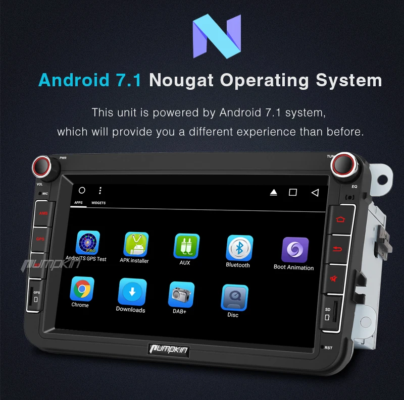 Best Pumpkin Qcta-core RAM 2G ROM 32G 2 Din 8" Android 7.1 Car Radio No DVD Player GPS Navigation Stereo For VW/Volkswagen/Golf/Seat 5 Best Pumpkin Qcta-core RAM 2G ROM 32G 2 Din 8" Android 7.1 Car Radio No DVD Player GPS Navigation Stereo For VW/Volkswagen/Golf/Seat 5