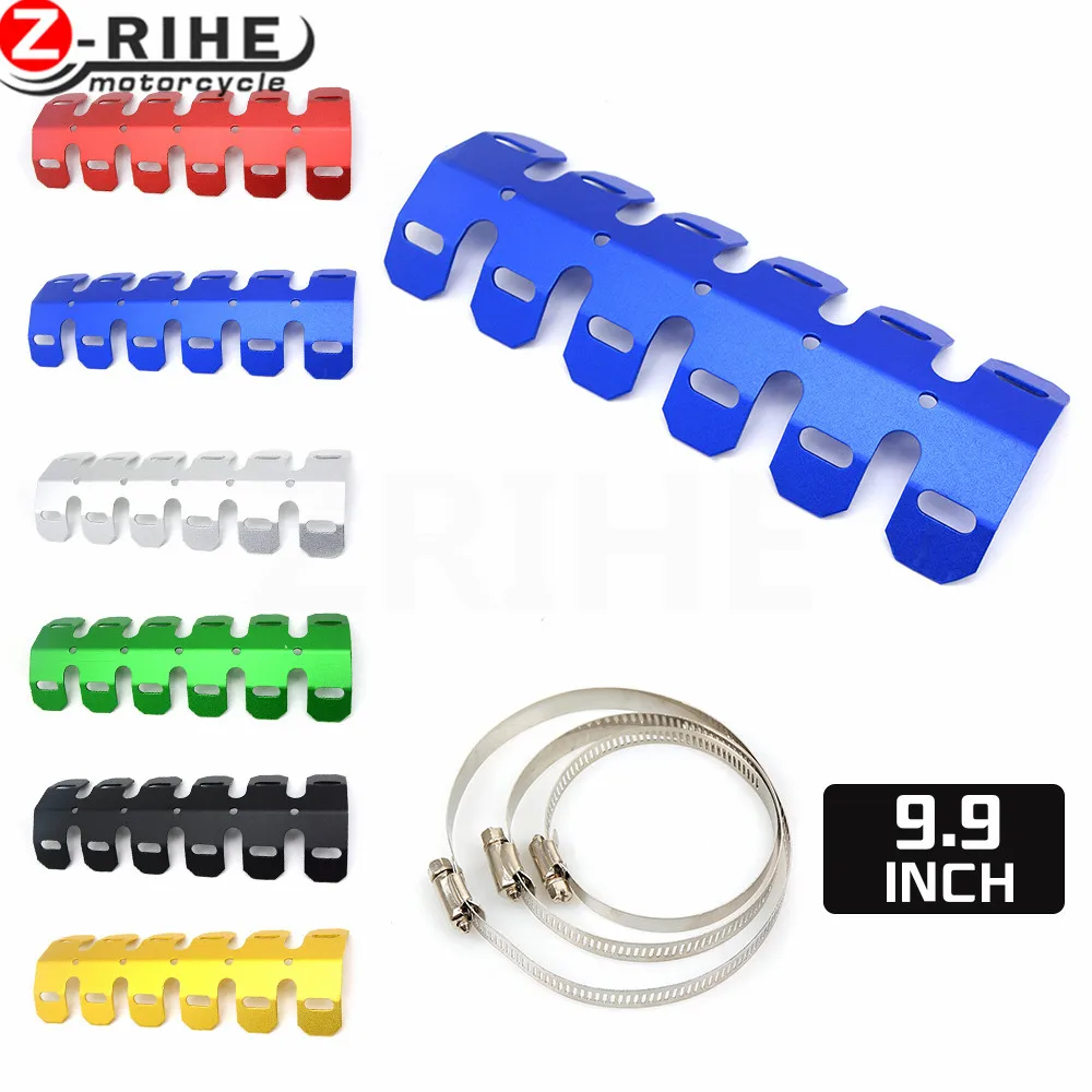 For YAMAHA XT 250 225 600 TW 200 WR 250X 450F YZ 250 Universal Motorcycle Dirt Bike Exhaust Pipe Leg Protector Heat Shield Cover