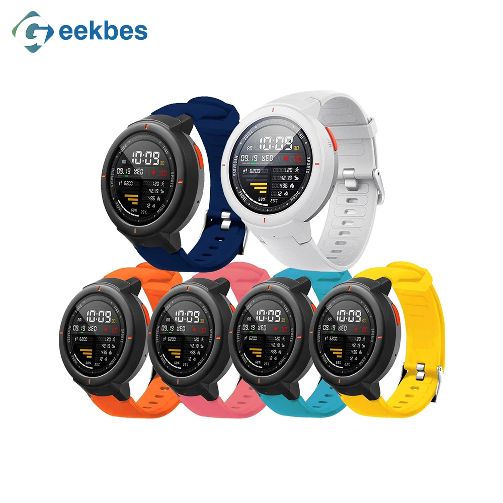 Мягкий сменный силиконовый ремешок для часов 20 мм для Huami Amazfit 3 Verge Smart Watch