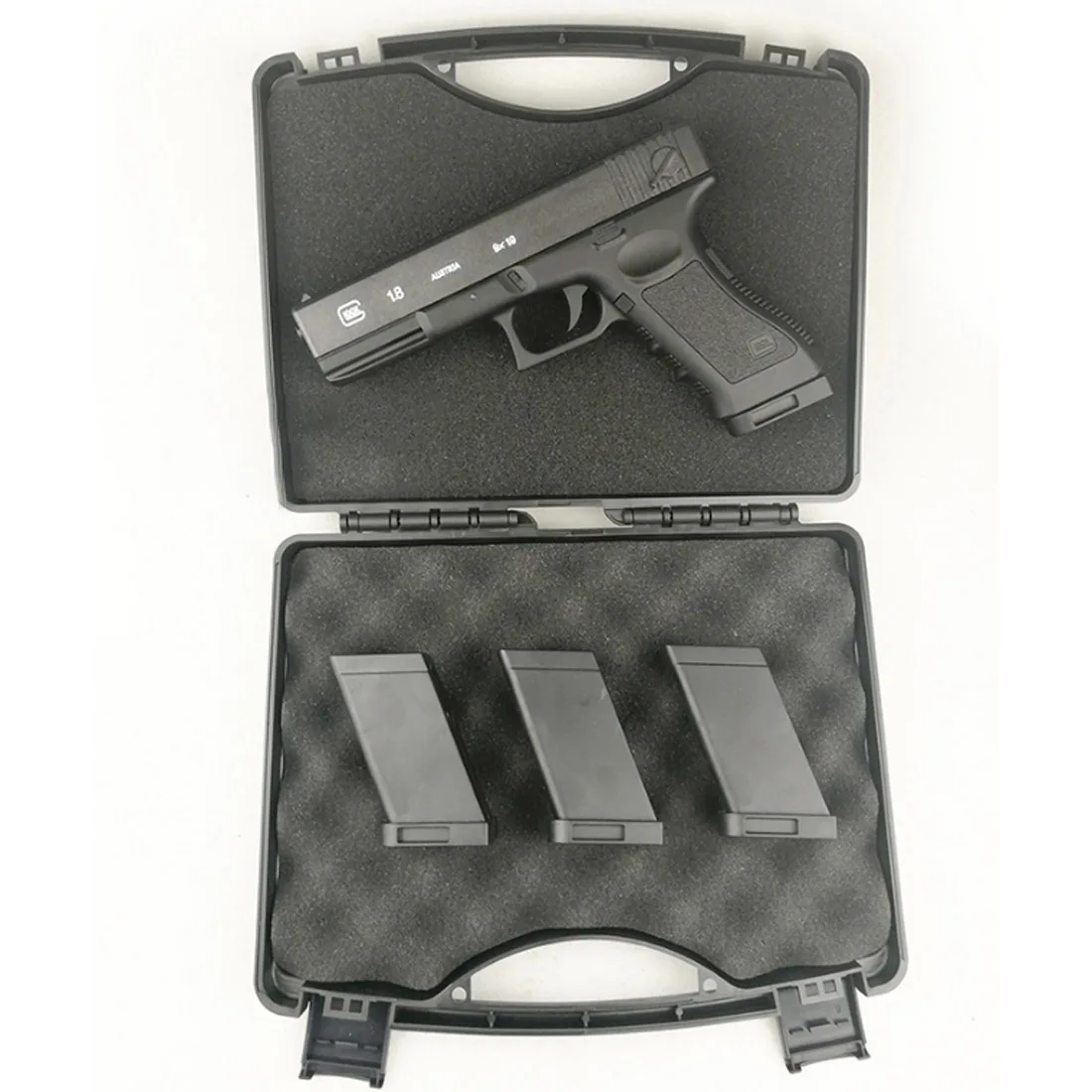Tactical Water Bullet Toy Plastic Suitcase Storage Box for Glock G18/G17/M92/1911 and Other Small Blaster Tactical Water Bullet Toy Plastic Suitcase Storage Box for Glock G18/G17/M92/1911 and Other Small Blaster