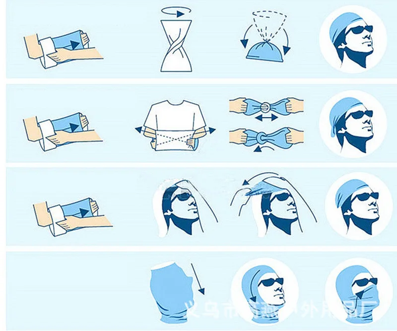 Как завязать бандану на голове схема мужчине