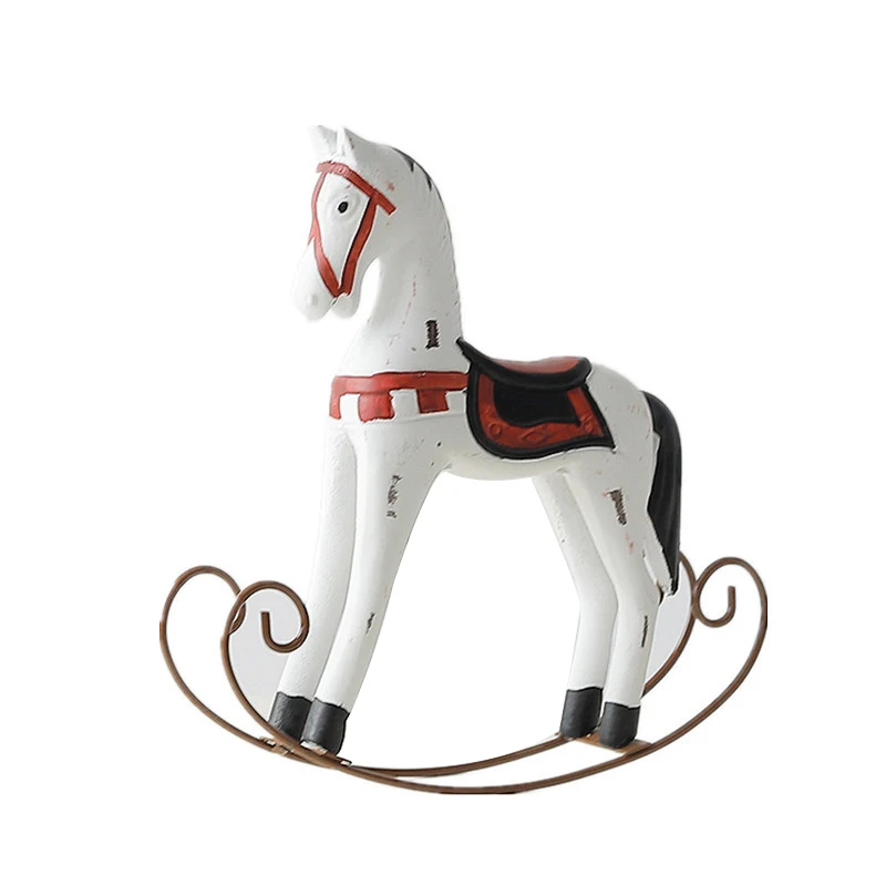 Троянская Лошадь статуя белая Смола Лошадь Украшения настольные подарки Домашний декор детские игрушки винтажный домашний декор