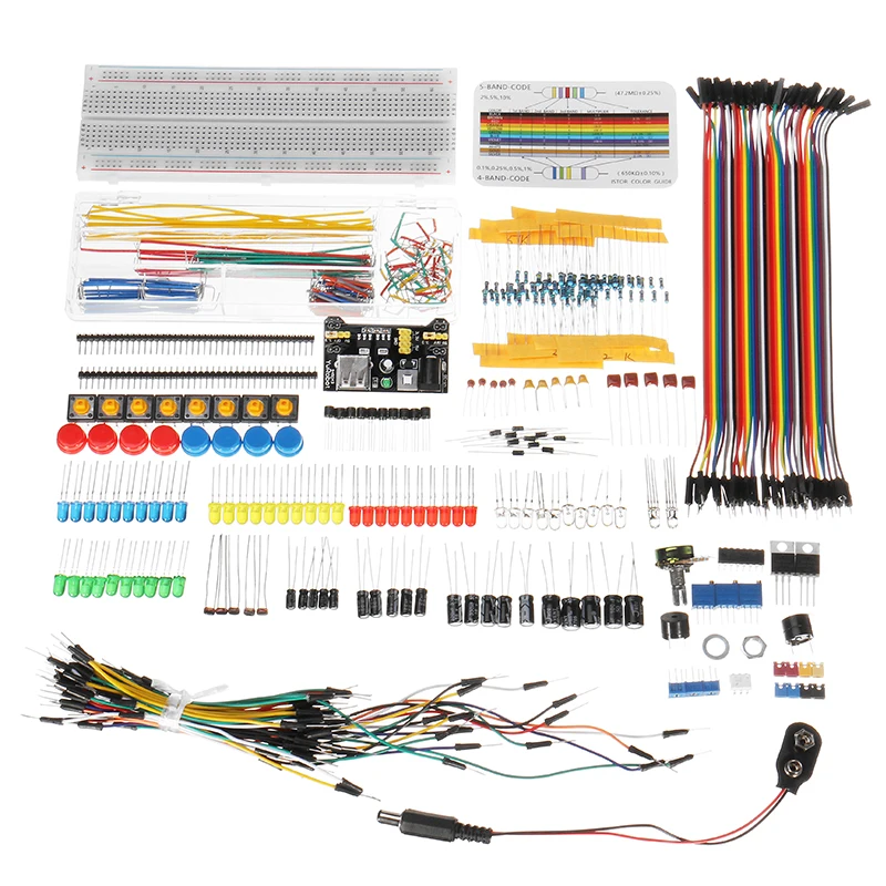 

NEW Electronic Components Super Learning Starter Kit Module Resistor Wire For Arduino Breadboard with Box