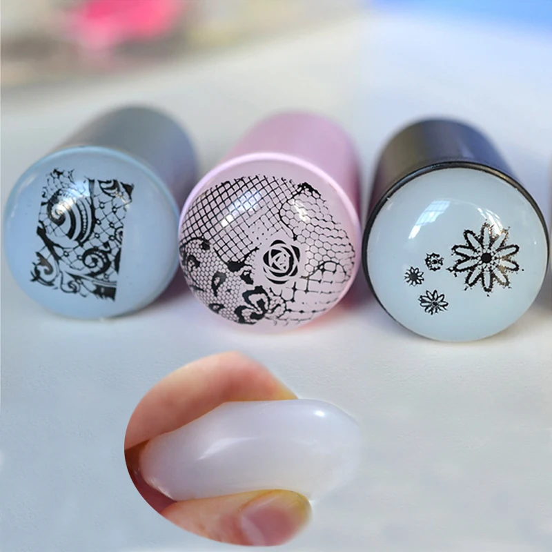 

Pandahall 1pc 3.2cm Professional Marshmallow Big Jumbo Nail Art Stamper Silicone Refill Nail Stamp Stamping Tools