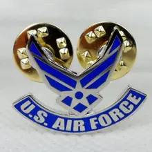 Горячие продажи США Air Force США USAF значок Wings Pin Insignia низкая цена на заказ Нагрудный значок на булавке дешевые пользовательские США air force значки монета
